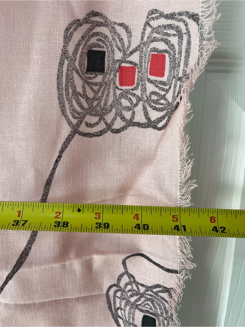 Vtg Reed Hand Crafts, Inc. Fringed Table Linen Mid CenturyAbstract Unused w/tag